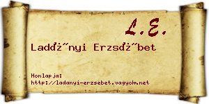 Ladányi Erzsébet névjegykártya