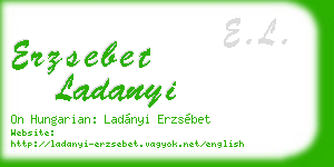 erzsebet ladanyi business card